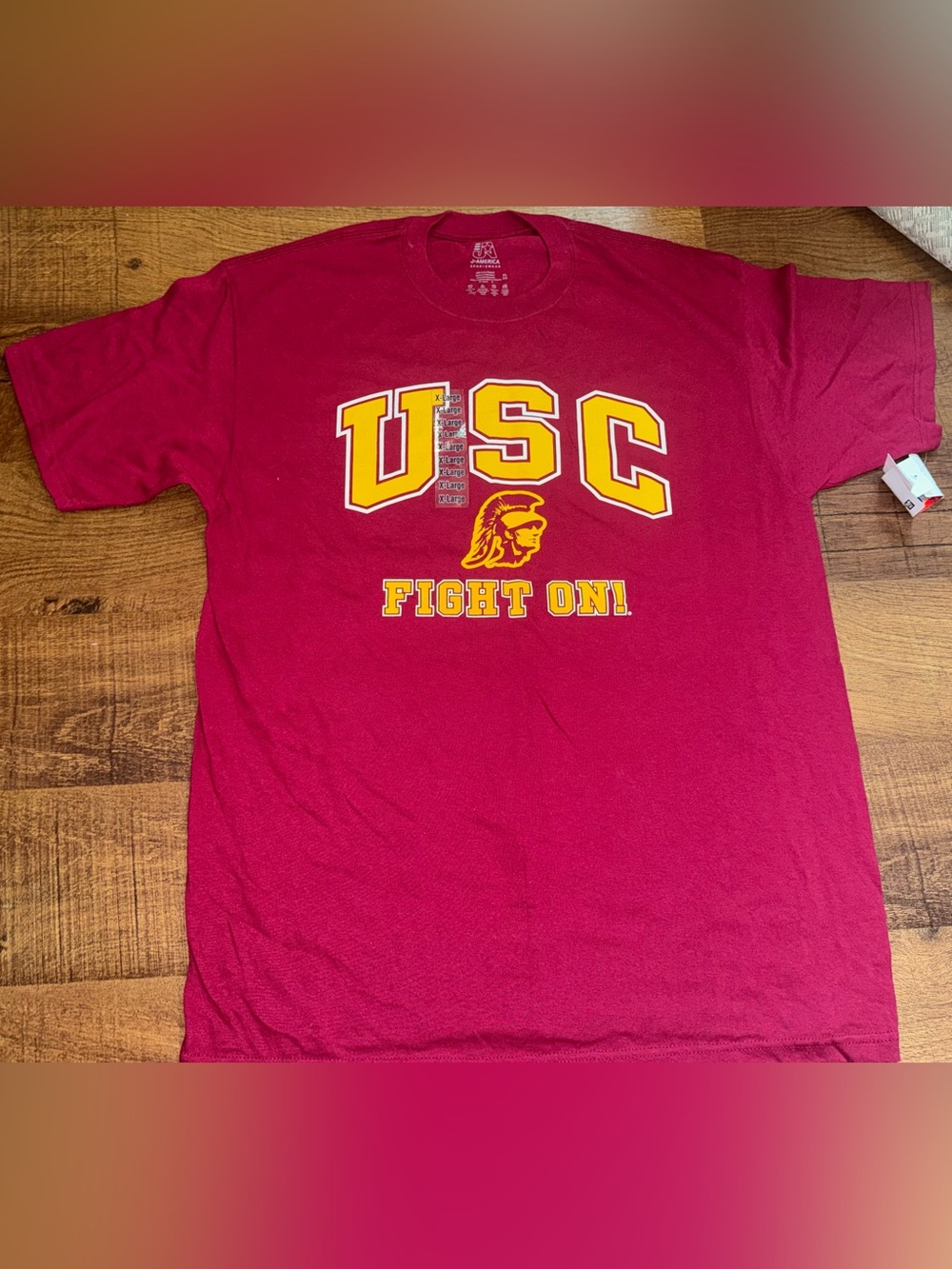 J. America USC 'Fight On!' Men's Tee - Cardinal/Gold